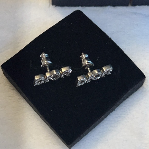 Dior Crystal Logo Stud Earrings - Picture 2 of 5